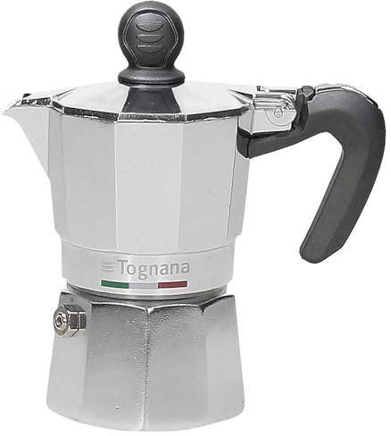 Tognana Authentika, caffettiera 1 tazza 0.065 L, alluminio, Made in Italy