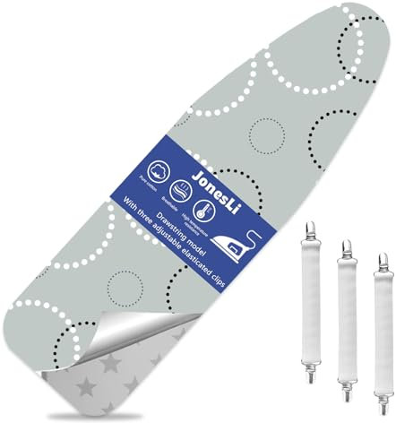 JonesLi Super Thick Soft Ironing Board Covers 100 Percent Cotton Easy to Clean Adjustable Elastic Edges for Secure Fit,Quality for Efficient Ironing Experience-124 x 38cm(C Color)