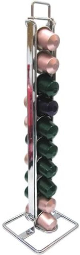 OUTILE Distributeur porte Dosettes Café Support 20 capsules en Inox