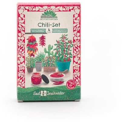 Set di semi con 6 varietà di peperoncino, semi di alta qualità per amici di peperoncino come Jalapeño, Habanero, Naga Black ecc. Regalo per gli appassionati di peperoncino per compleanno, Natale o