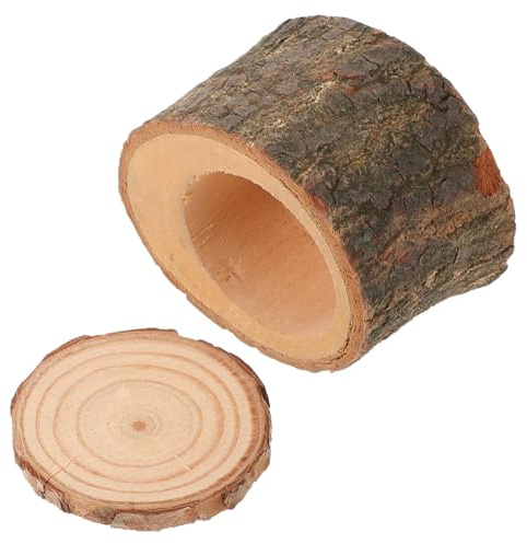 Hemobllo Comedero de Madera Seguro para Mascotas Pequeñas como Hámster y Loros, Tazón Fácil de Almacenar y Usar para Alimentación Diaria