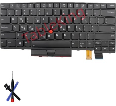 Table-King Clavier de Remplacement rétroéclairé Applicable Lenovo Thinkpad T470 T480 A475 A485 (Grec)