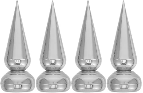 Angoily Punte per Recinzione in Acciaio Inossidabile 304 Coniche da 19Mm per Tubi Quadrati Set da 4 Pezzi Decorazione per Giardino Cortile e Patio Accessori di Protezione e Finitura