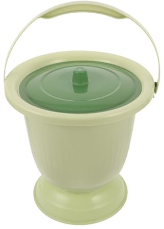 HAPINARY Secchio per Comodino Portatile con Coperchio Antiodore e Maniglia, Vasino Orinatoio Leggero Unisex per Anziani e Adulti, Toilette Portatile per Casa, Ospedale e Viaggi