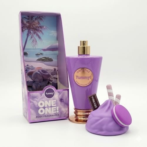 D'DONNA Yummy! Only One Fragancia Corporal para Mujer, Aroma Dulce y Duradero, Diseño de Postre y Macaron, 200ml