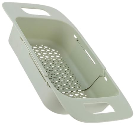 JHKNNK Cestello di Scarico Telescopico per Frutta e Verdura in Pp, Multifunzionale e Resistente Design Salvaspazio per Lavello Cucina e Lavaggio