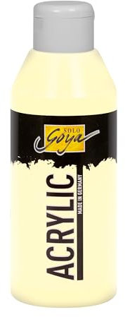 KREUL 84236 - Solo Goya Acrylic elfenbein, 250 ml Flasche, cremige vielseitig einsetzbare Acrylfarbe in Studienqualität, auf Wasserbasis, schnell und matt trocknend, gut deckend, wasserfest