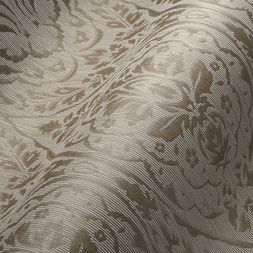 Architects Paper textiltapet Tessuto 2 tapet med ornament barock 10,05 m x 0,53 m beige brun Made in Germany 961956 96195-6
