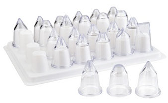 Lacor 68994 24 Pièces de Douilles Assorties Acrylique, White