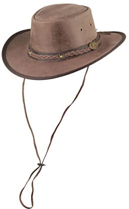 Scippis Henbury Traveller Lederhut Herrenhut Anglerhut (L (58-59 cm) - braun)