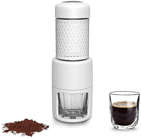 STARESSO CLASSIC Tragbare Espressomaschine, 2-in-1 Reise-Kaffeemaschine, Kompatibel mit Kapseln und Gemahlenem Kaffee, Manuelle Espressomaschine, Handpresse-Kaffeemaschine für, Reisen, Küche, Camping