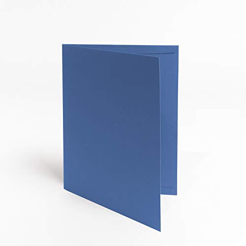 werbegruen Urkundenmappe 50 Stück A4 Blau Hochwertig | Stabiler, DIN A4 320g/m² Karton | Made in Germany | Zeugnismappe, Dokumentenmappe, Kondolenzmappe, für Zertifikate & Auszeichnungen