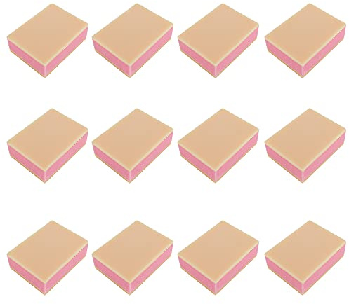 12 Pcs Silicone Sponge Human Skin Injection Pad Training Model, Nurse Student Practice