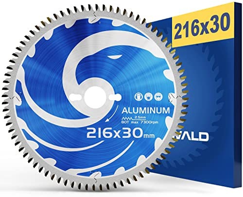 FALKENWALD Sägeblatt 216x30 - Aluminium - Feinschnitt - Kompatibel mit Bosch PCM 8s, GCM 8 SDE - Kreissägeblatt 216x30, Kappsäge, Metallsägeblatt