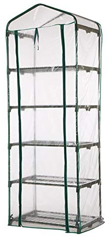 MEYANG Mini invernadero – PVC para plantas pequeñas, cubierta invernadero para plantas domésticas, invernadero portátil jardín para interior y exterior (sin soporte hierro)