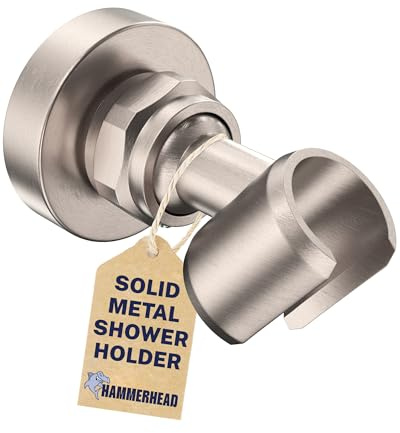 Hammerhead Metal Handheld Shower Head Holder Wall Mount with Pivot Ball