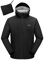 donhobo Men's Waterproof Outdoor Lightweight Hiking Golf Jackets,Packaway Waterproof Jacket Mens,Windbreaker Rain Jacket Packaway Hooded Raincoat for Golf Fishing Cycling Skiing Black M