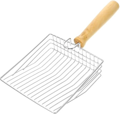 FONDOTIN 1ensemble Set De Pelles à Litière Acier Inoxydable pour Chats Et Reptiles Grattoir Pratique avec Base Ergonomique Design Compact Et Capacité De Nettoyage