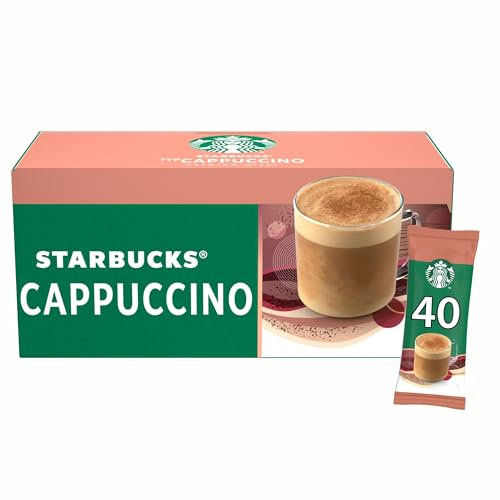 STARBUCKS Cappuccino - 40 Sachets Solubles - Spécialités Instantanées Gourmandes - Café 100% Arabica - Facile à Emporter - Boîte de 40 Sticks de 18g - 720g