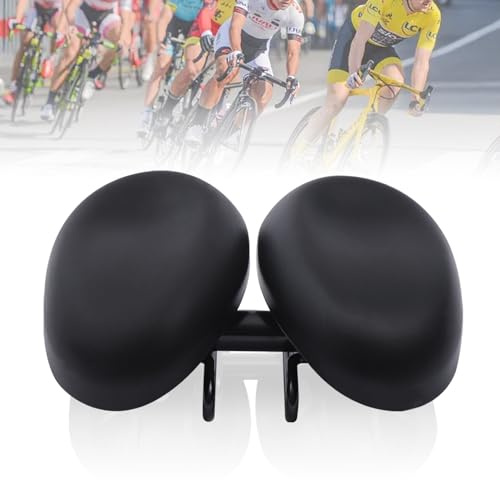 Fahrradsättel, Bequem Fahrradsattel Herren mit Halterung, PU Wasserdicht Fahrradsattel Prostata, Einstellbare Breite 21.9-24.6cm Mountainbikesättel für Jungen, Mädchen, Schwarz