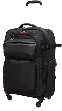 FREOJGU Ryggsäck Trolley 20 tums business travel rullväska vagn väska med hjul resväska Oxford vattentät med hjul, svart, 20Inches 500mm