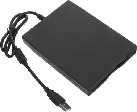 LRXIYODE Lector de Disquetes USB Portátil Negro de Abs, Unidad Ligera para Leer y Transferir Datos de Discos Floppy en Computadoras Portátiles Escritorio