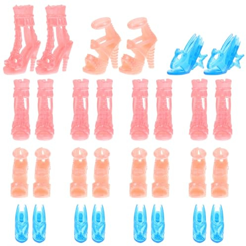 JOINPAYA 15 Pairs Mini Doll Shoes Creative Tiny Doll Shoes Universal Fit Craft DIY Set