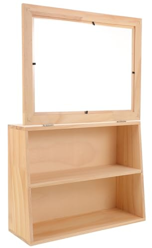 Toyvian Contenitore per Pane in Legno Finestra e Organizzatore per Bustine di Tè Struttura Strati per Conservazione Alimentare Design Elegante per Cucina e Scrivania