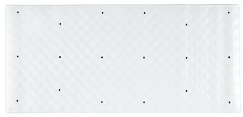 AQUALONA® Luxury Bath Mat, Anti-Mould Non-Slip Bathtub Mat – Textured Surface, Suction Cups – Roman, White 74 x 34cm
