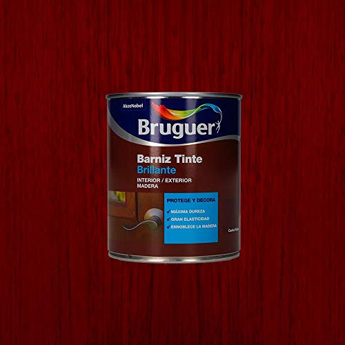 BARNIZ TINTE BRILLANTE (PRINCESA) CAOBA ROJIZO 0,25L 5160529 BRUGUER