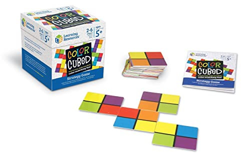 Learning Resources Juego de Estrategia de Cuadrados de Colores, Smart Games, Juegos de logica, Ninas y ninos, 5 años