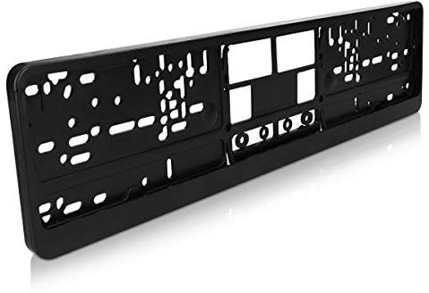 Navaris KFZ Kennzeichenhalter - für europäische Standard Kennzeichen 52 x 11cm - Auto Nummernschild Halterung - Autokennzeichen Halter in Schwarz