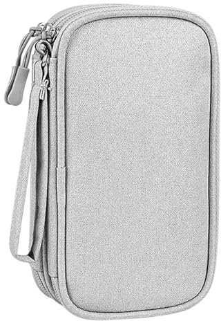 HCFGS Elektronische Tasche Kabeltasche Organizer Universal Travel Kabel Elektronik Zubehör Tasche Reise Organizer Case,für Kabel, Powerbank, USB Sticks,SD Karten, etc (Grau)