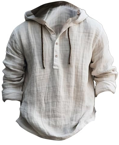 Kapuzenpullover Herren Baumwolle Pullover Dünner Baseball-Sweatshirt Langarm mit Knopf T-Shirt Hemden Tops Hoodie Mit Kapuze Knopfleiste