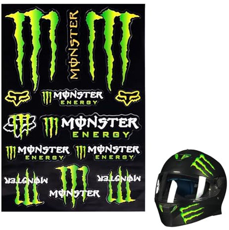 Motorrad Aufkleber,Monster Energy Aufkleber,Monster Aufkleber,Scooter Aufkleber,Aufkleber Motocross für Autos,Hochwertige Aufkleber für Motorräder Skateboards Autos und Motocross