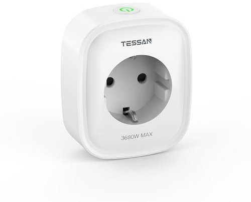 TESSAN Presa WiFi Smart Life, Timer Presa Elettrica Intelligente Alexa, 3680 W Smart Plug con Interruttore, compatibile con Alexa, Google Home