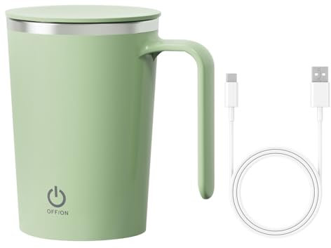 DONGKER Tasse a Café a Mélange Automatique,Tasse a Café Magnétique avec Démarrage a Double Clic et Doublure en Acier Inoxydable pour Lait,Café,Thé,Chocolat Chaud
