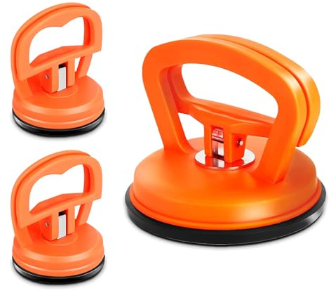XZSKD 3Pcs Dent Repair Kit, Car Dent Puller Kit, Strong Pulling Concave Suction Cup Repair Tool Suitable For Auto Body, Glass, Screen, Tile Lifting And Objects Moving (Orange)