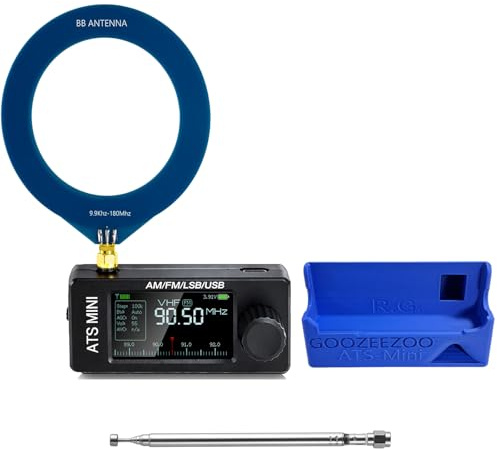 Si4732 Mini Radio V3 Pocket Shortwave Receiver | Mode: AM/FM/LSB/USB Band: HF SW MW VHF All Band Receiver | 800mAh Battery with Radio Stand (Blue)