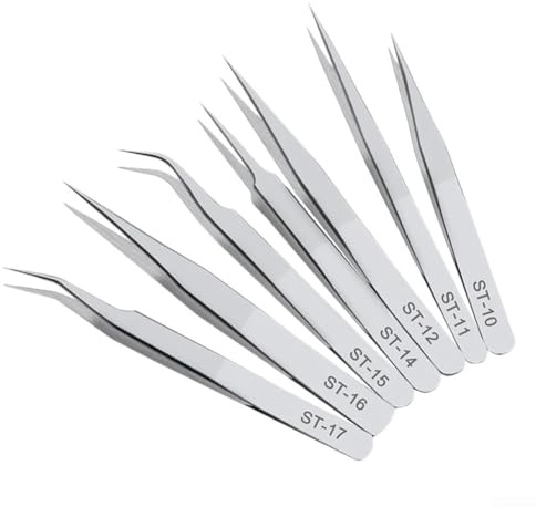 Pince à épiler de précision pour réparation électronique et téléphone portable (ST-14)