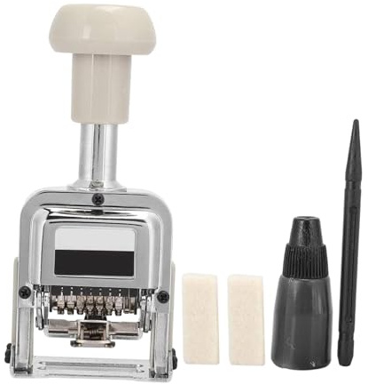 RadianceBiz Automatic Numbering Stamp, Numbering Machine, Consecutive Number Stamp, Identification, Self-Inking Iron, Portable, Suitable for, 5 Digits