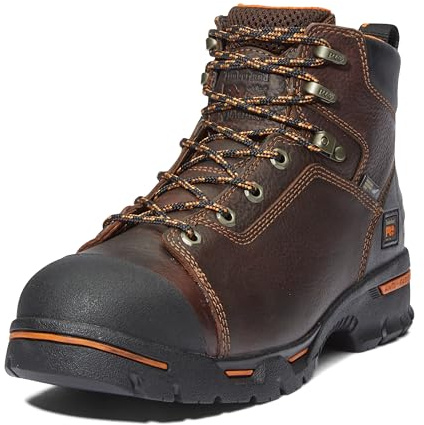 Timberland PRO Men's Endurance 6 Inch Steel Safety Toe Puncture Resistant Industrial Work Boot, Briar Brown, 12 M