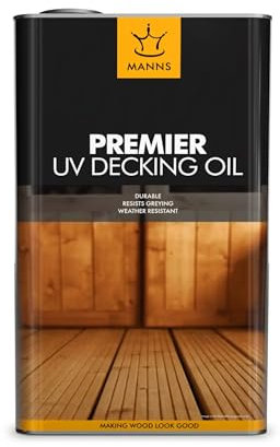 Manns Premier UV Decking Oil - Clear - 5L