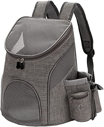 IFIKK Sac à Dos Chien Chat Sac de Transport de Voyage Sac à Dos de Transporteur Pliable Double épaule Sac Kangourou Chien Ventral Poitrine Respirant et Pliable pour Chiot Chat Petit Chien