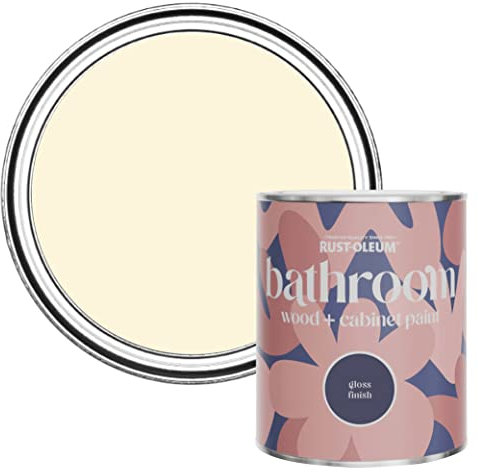 Rust-Oleum Cream Moisture Resistant Bathroom Wood and Cabinet Paint in Gloss Finish - Clotted Cream 750ml