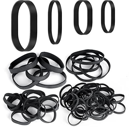 62 Stück taktische Gummibänder, schwere Gummibänder, schwarze elastische breite dicke Gummibänder, UV-Hitze-Kältebeständige Gummibänder für Camping Survival, 4 Größen