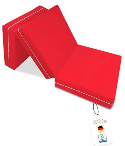 joyfill Klappmatratze - die Beste Faltmatratze aus Qualitätsschaumstoff (506 ROT)