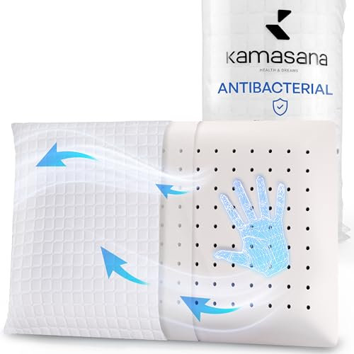 KAMASANA Orthopädisches Nackenstützkissen 40 x 80 - Höhe 13 cm - Ergonomisches Kopfkissen gegen Nackenschmerzen, Memory Foam Kissen mit antibakterieller Technologie, hypoallergen und atmungsaktiv