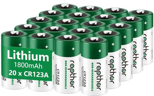 Rapthor 1800 mAh CR123A 3V litiumbatterier CR123