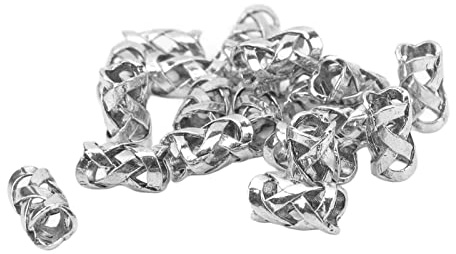 20 St Skäggpärlor Legering Viking Style Hårpärlor Vacker Designtillbehör för Män Kvinnor